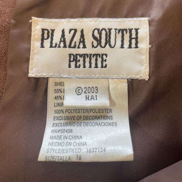 VTG Plaza South Petite Women's Size 16P Dressy Dancing Monkeys Fully Lined Crop - Picture 8 of 12